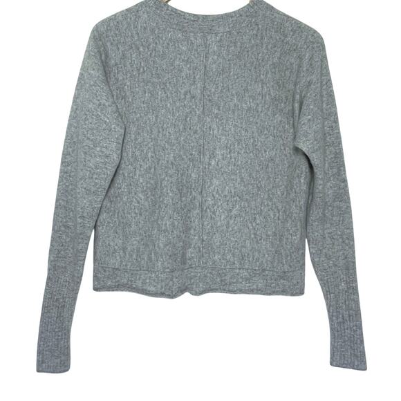 JOIE Women’s 100% 2-ply cashmere gray popover crewneck sweater large - Picture 4 of 4